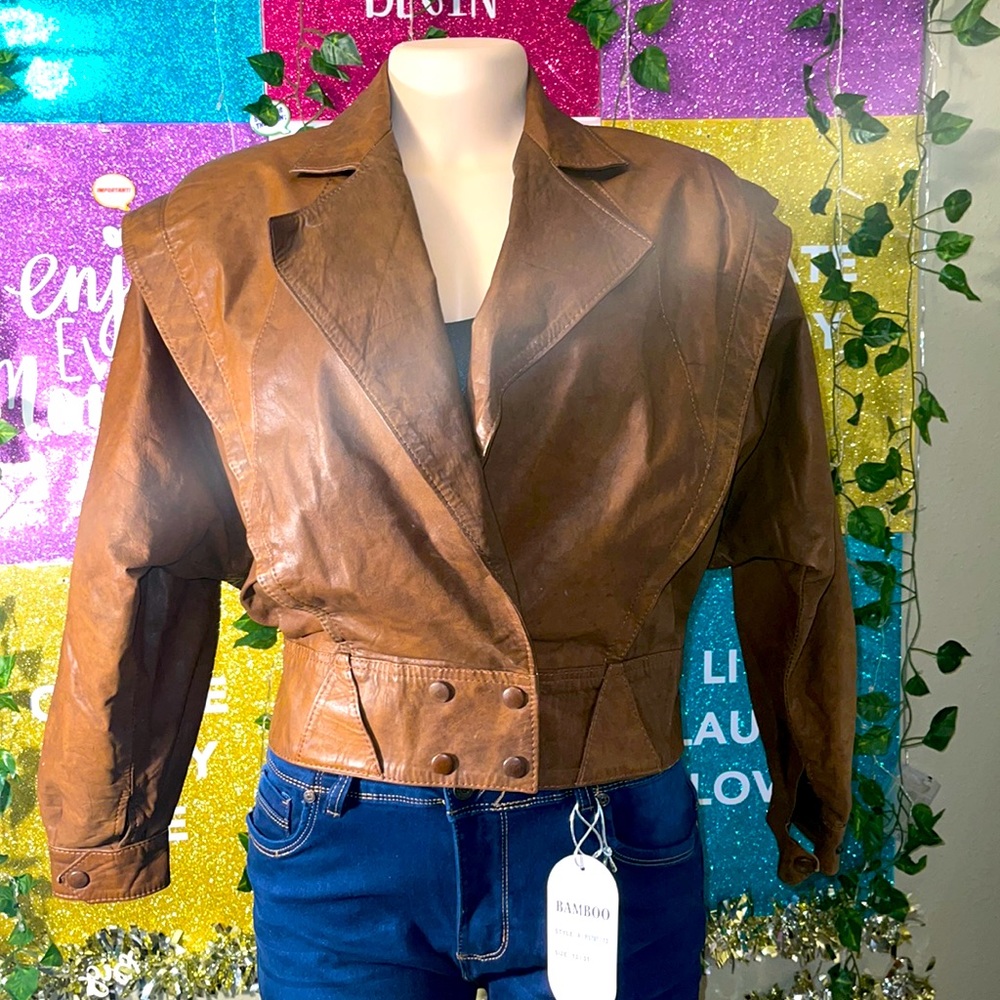 Marilyn Cueros Brown Leather Jacket